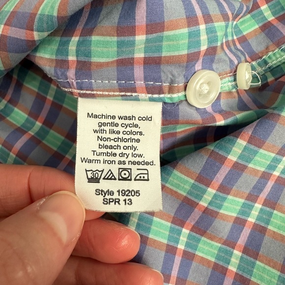 J. Crew Men Light Weight Shirt 100% Cotton Slim Fit Plaid Button Up Size Small - Picture 4 of 9